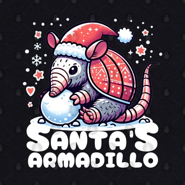 Santas cute armadillo christmas by LionKingShirts